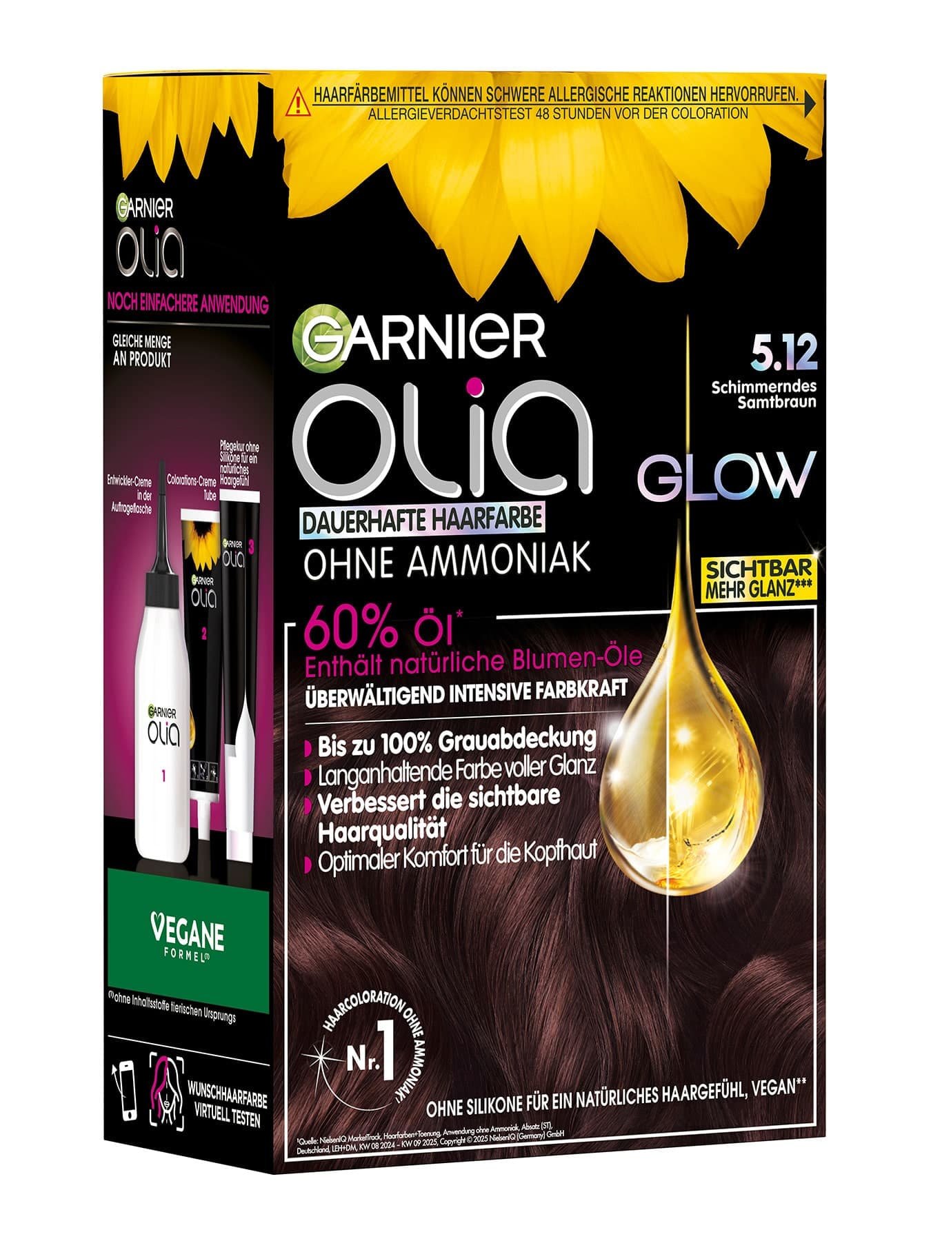 Garnier Olia Nr. 5.12 Schimmerndes Samtbraun - Produktansicht links